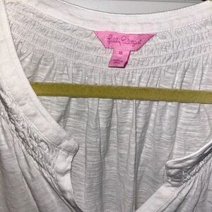 Lilly Pulitzer White Textured Top
